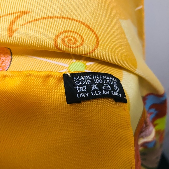 Hermes Scarf . ‘Aube-Libre Comme L'Ange’ . Dawn as Free as Angel. Zoe Pauwels. - Picture 11 of 16